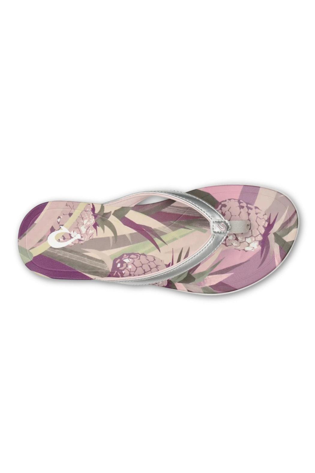 Olukai Women's Ho'Opio Hau in Silver/Pineapple Female Product Image