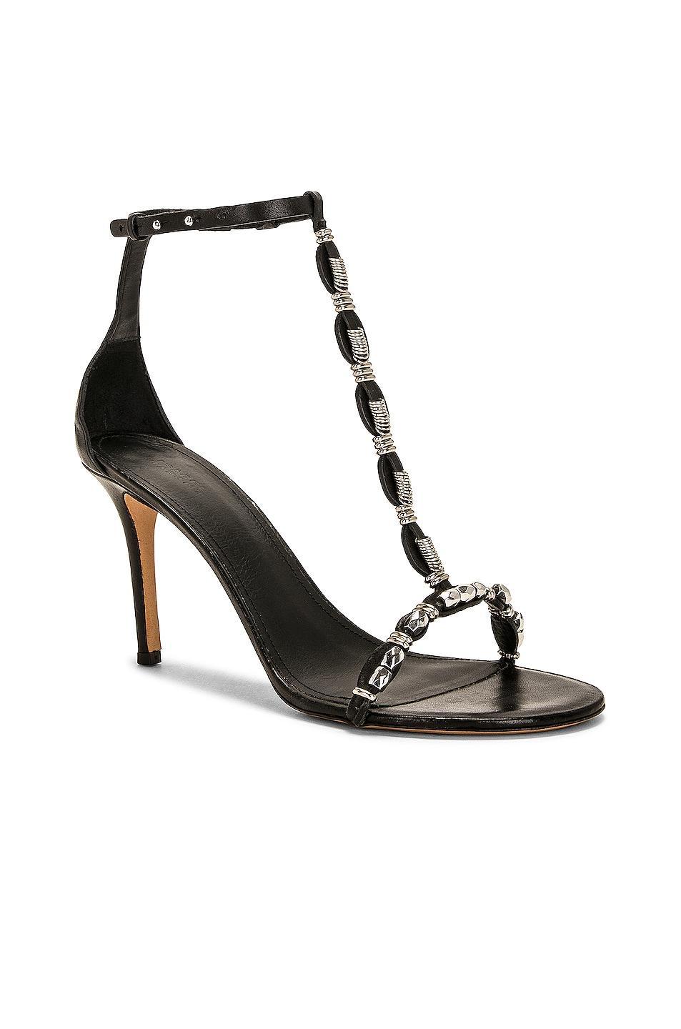 Isabel Marant Einari Sandal in Black - Black. Size 36 (also in ). Product Image