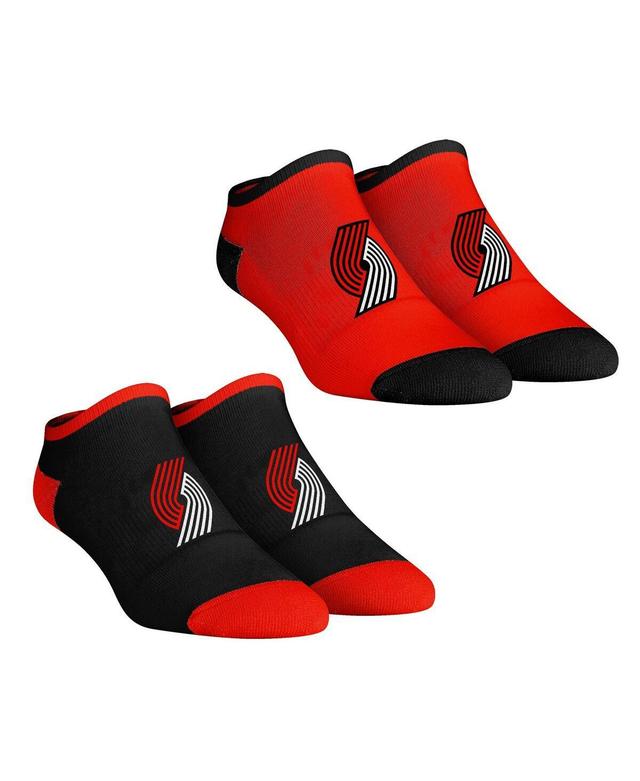 Womens Rock Em Socks Portland Trail Blazers Core Team 2-Pack Low Cut Ankle Sock Set - Black Product Image