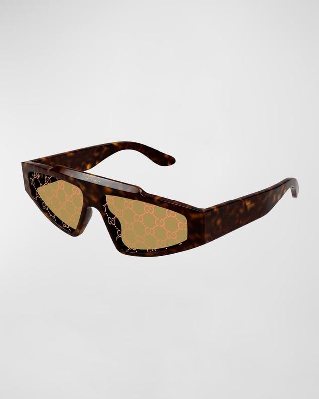 Men's Acetate Rectangle Sunglasses with GG Lens Product Image