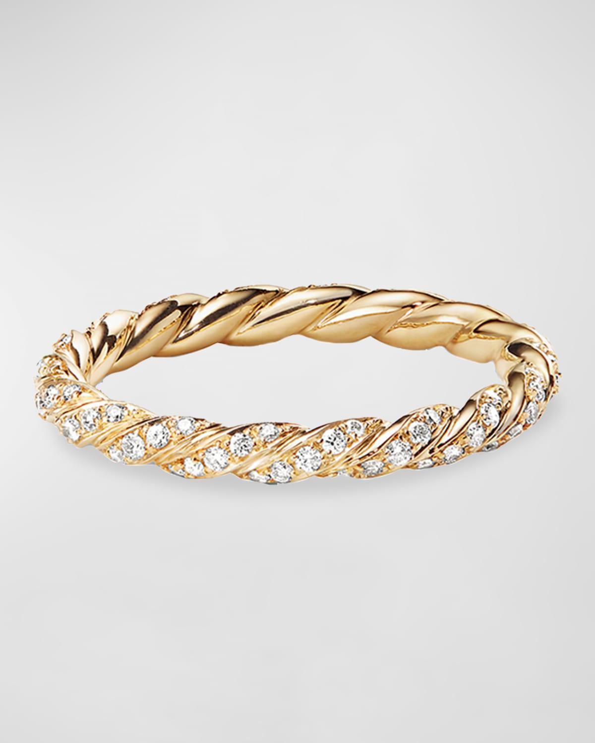 David Yurman Paveflex Ring with Diamonds in 18K Gold Product Image