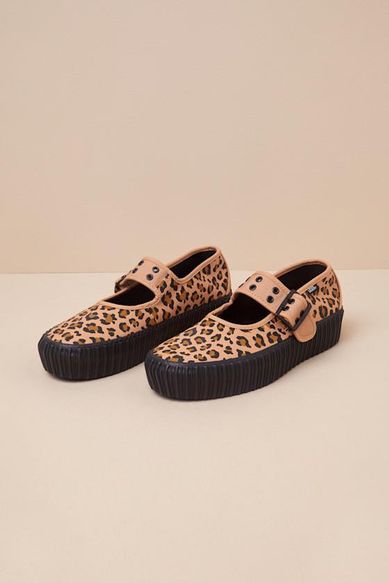 Mary Jane Creeper Grunge Core Leopard Flatforms Product Image