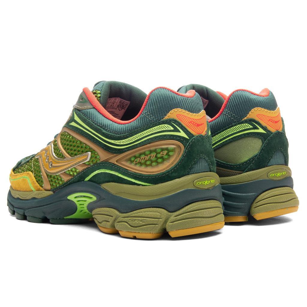 Saucony x Starcow Progrid Omni 9 - Green/Orange Male Product Image