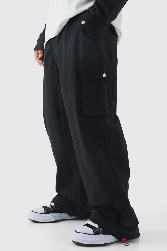 Ripstop Elasticated Waist Parachute Cargo Pants | boohooMAN USA Product Image