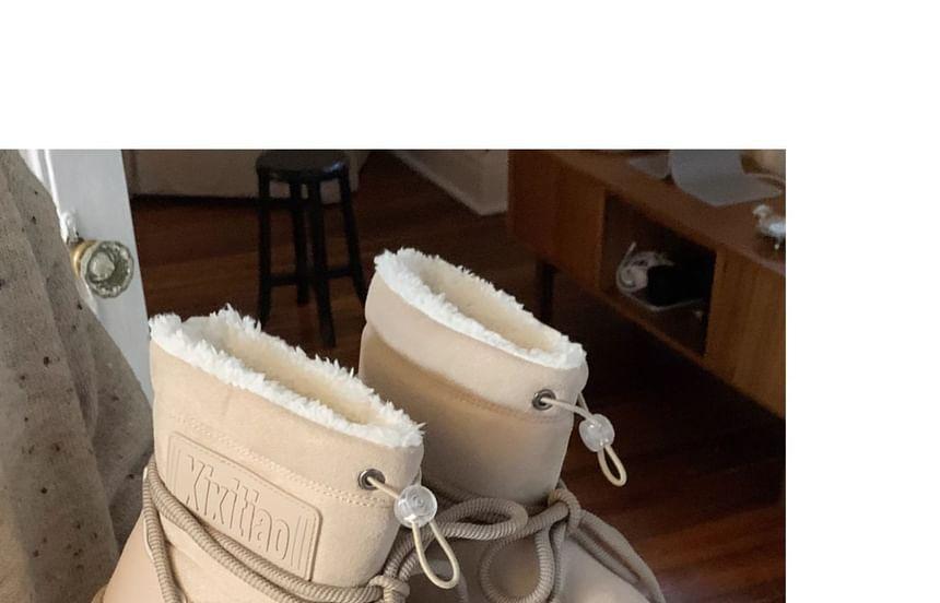 Lace-Up Platform Snow Boots Product Image