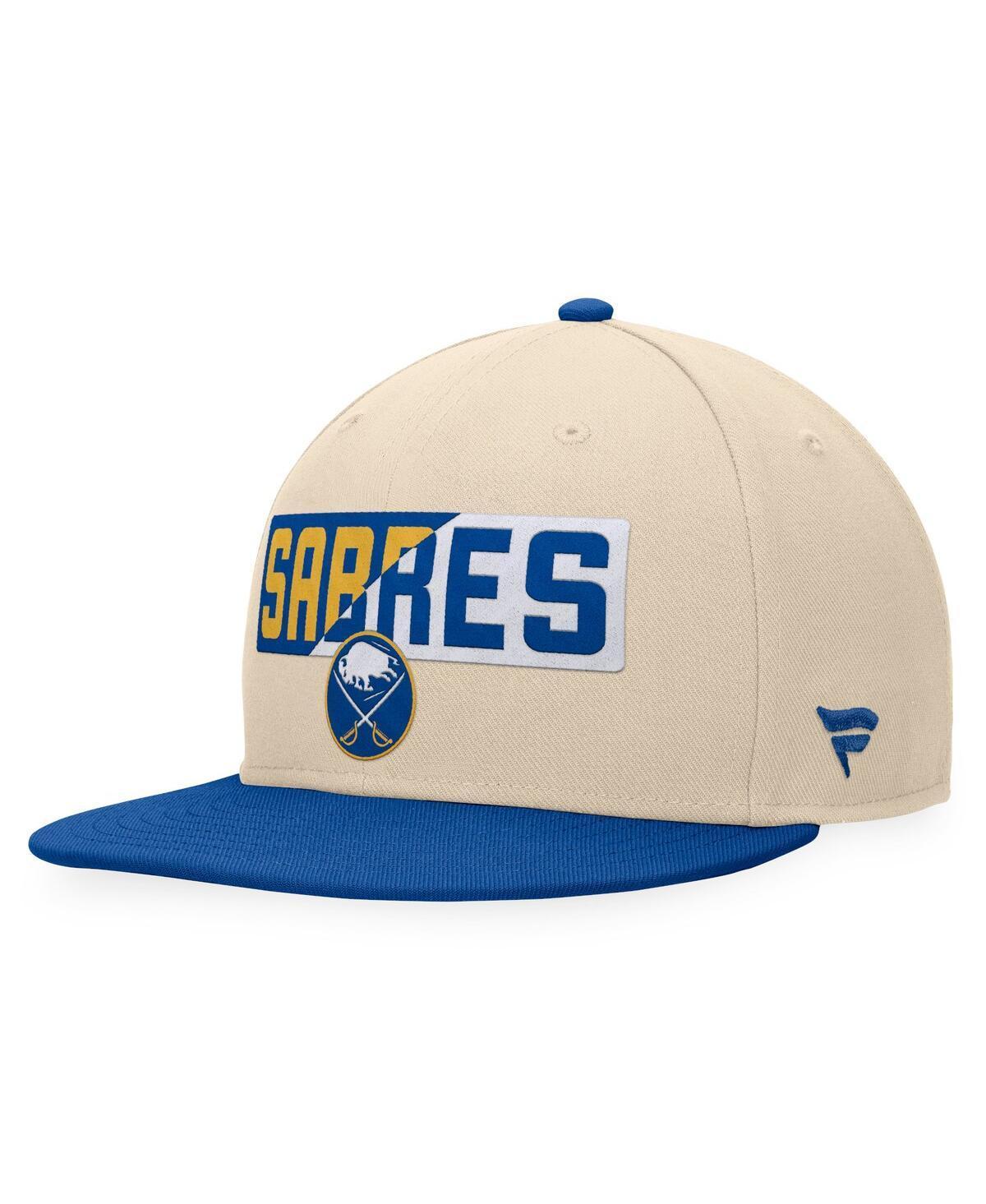 Fanatics Mens Cream Buffalo Sabres Goalaso Snapback Hat - Cream, Royal Product Image