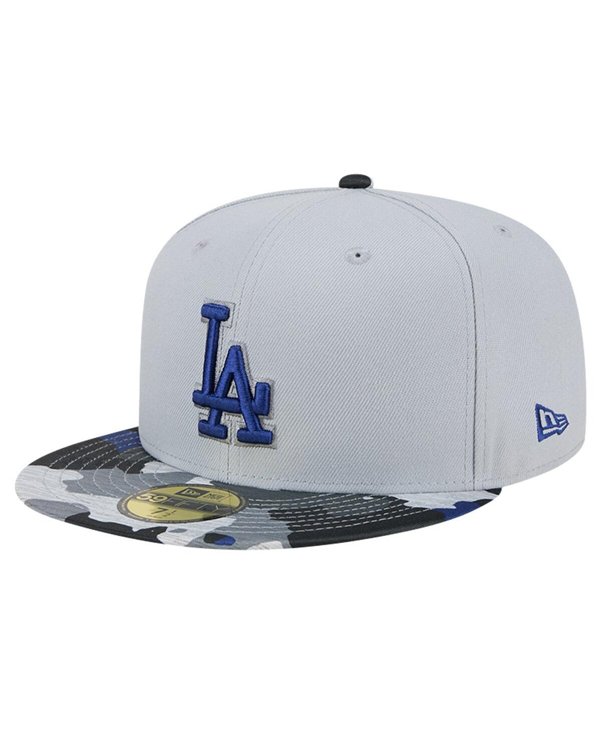 Mens New Era Gray Los Angeles Dodgers Active Team Camo 59FIFTY Fitted Hat Product Image