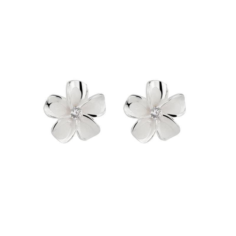 925 Sterling Silver Flower Stud Earring Product Image