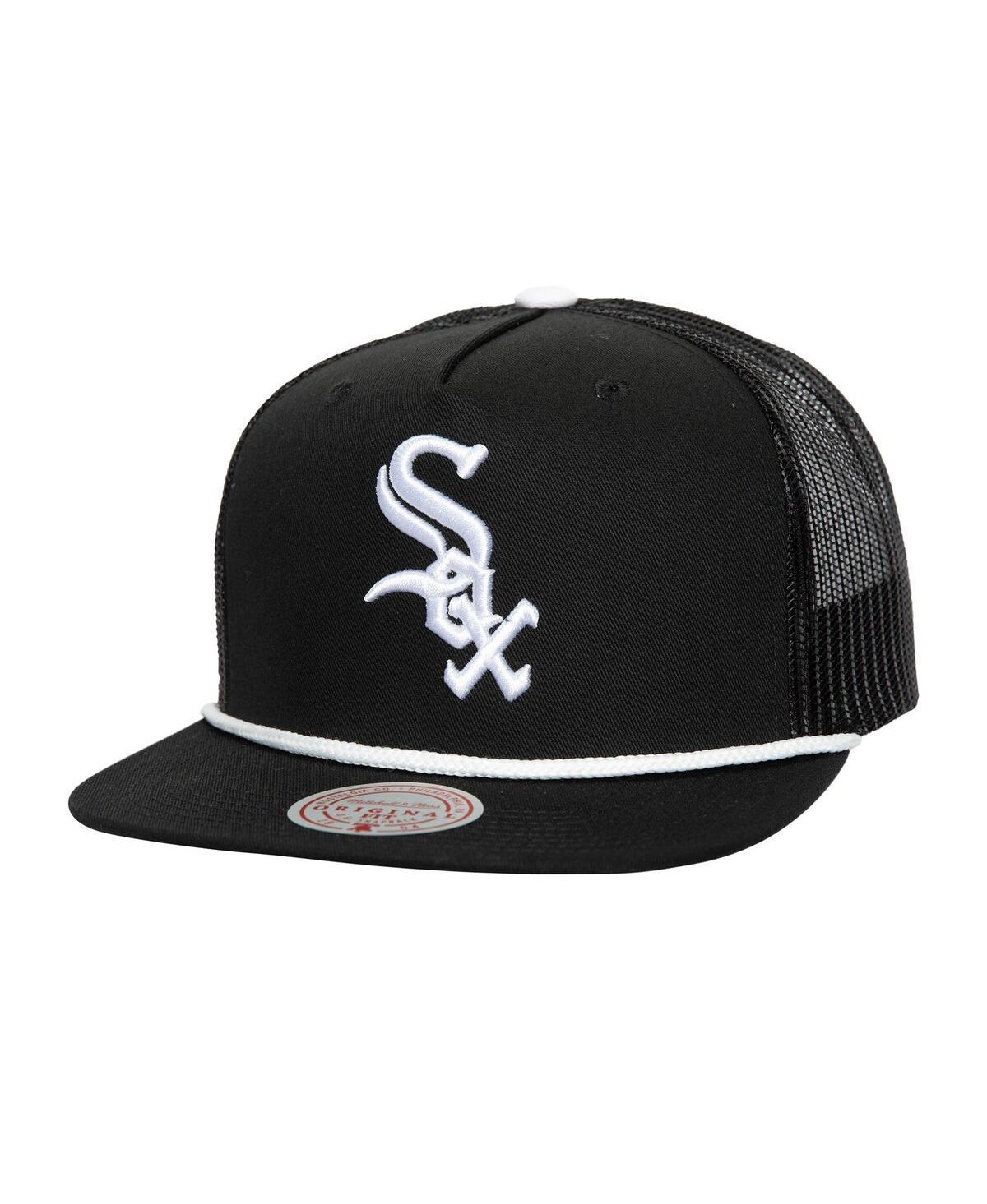 Mens Mitchell & Ness Chicago White Sox Rope Trucker Snapback Hat Product Image