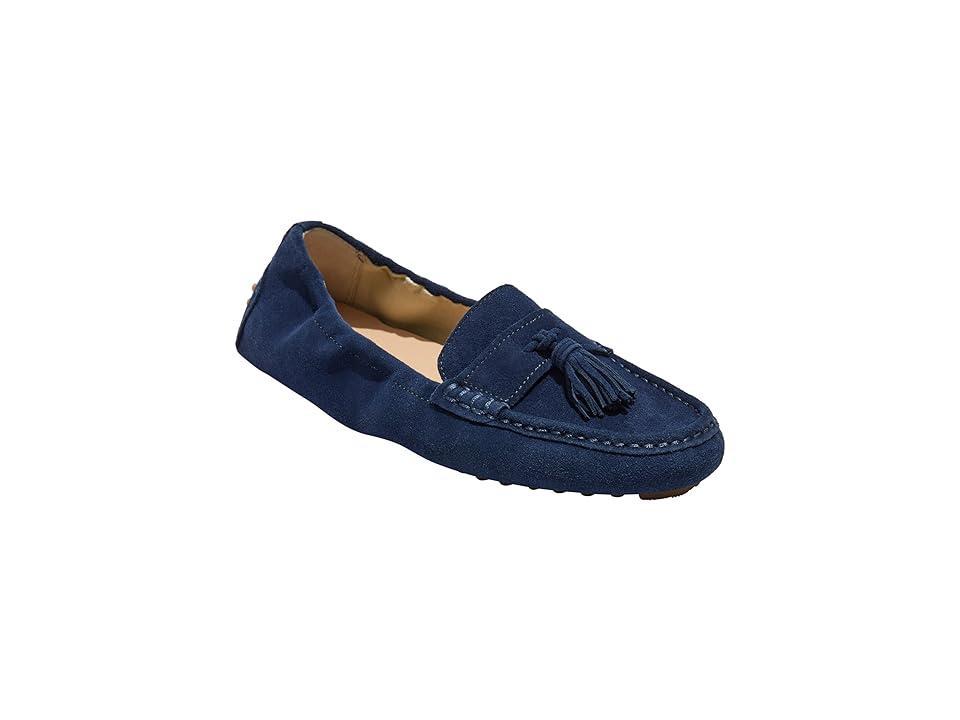 Jack Rogers Bedon Tassel Driver - Suede (Midnight) Women's Flat Shoes Product Image