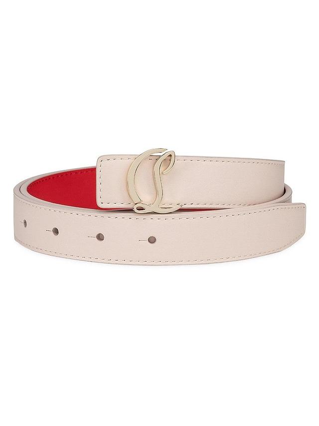 Womens CL Buckle Leather Belt Product Image