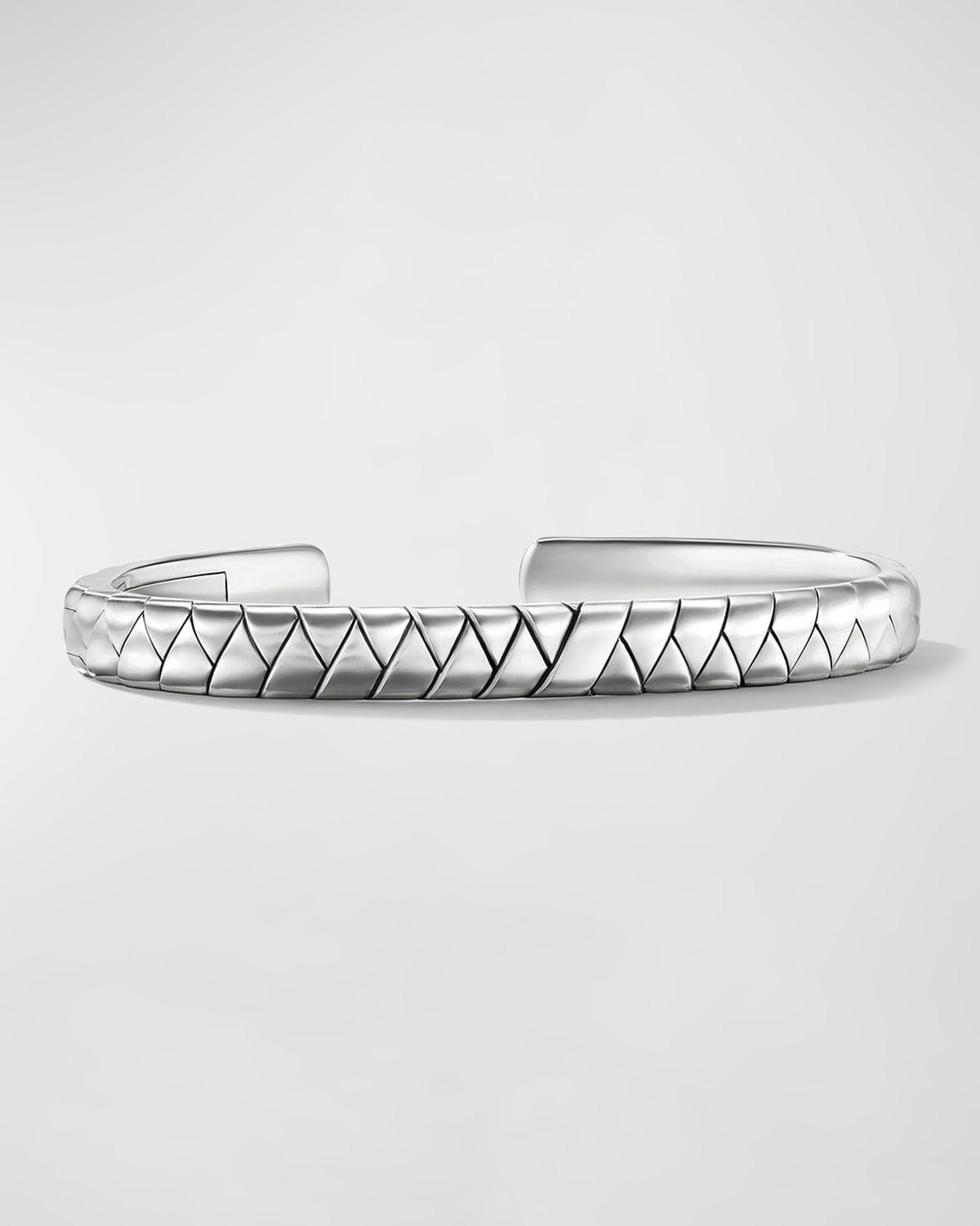 Mens Sterling Silver Wrap Cuff Bracelet Product Image