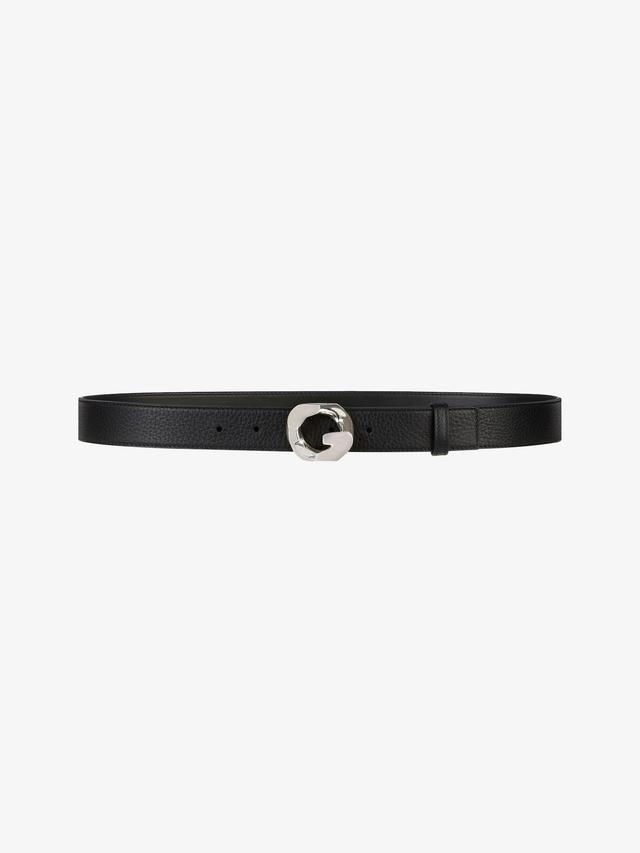 Belt in grained leather with G-Chain buckle Product Image