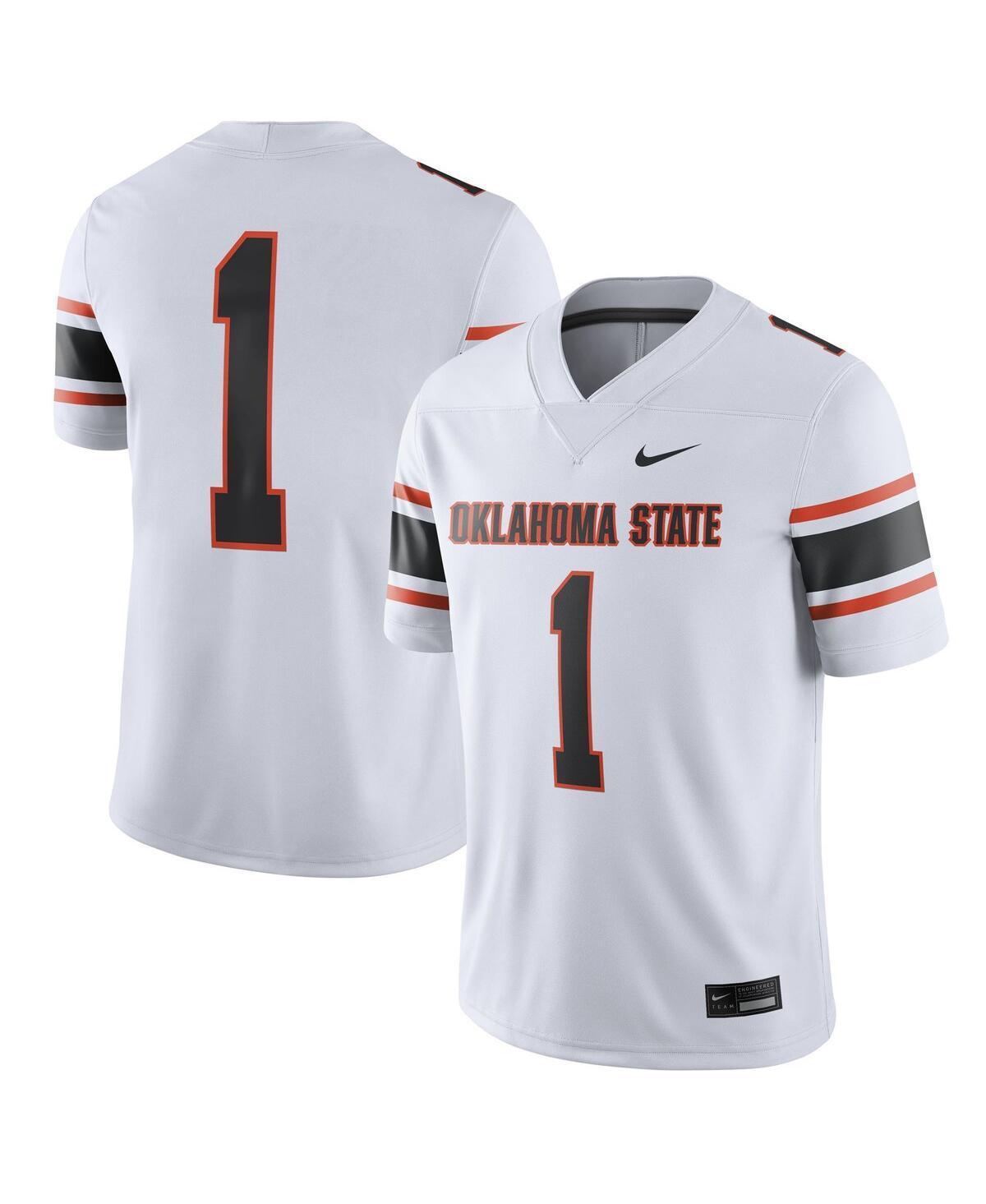 Nike Mens 1 Oklahoma State Cowboys Game Jersey - White Product Image