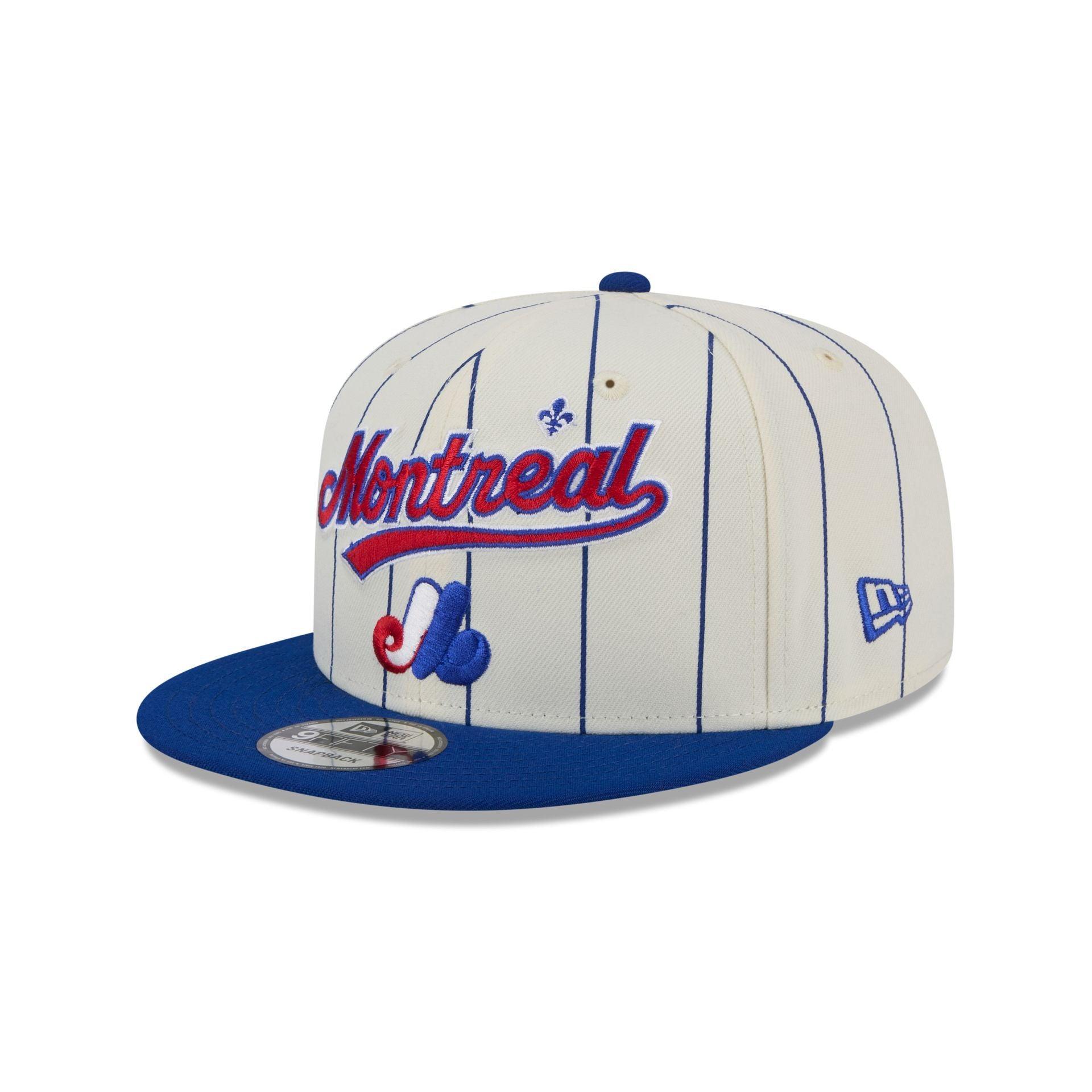 Montreal Expos Jersey Pinstripe 9FIFTY Snapback Hat Male Product Image