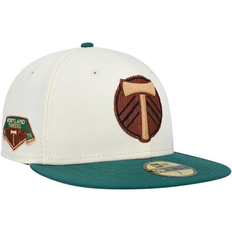 Mens New Era Cream Portland Timbers Woodgrain 59FIFTY Fitted Hat Product Image