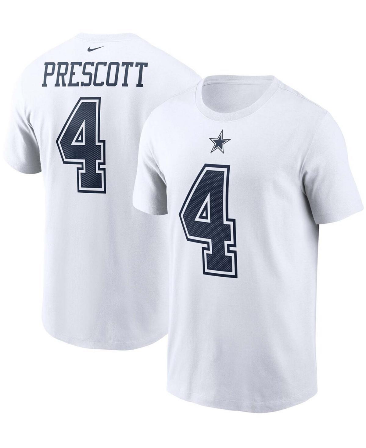 Mens Nike Dak Prescott White Dallas Cowboys Name & Number T-Shirt Product Image