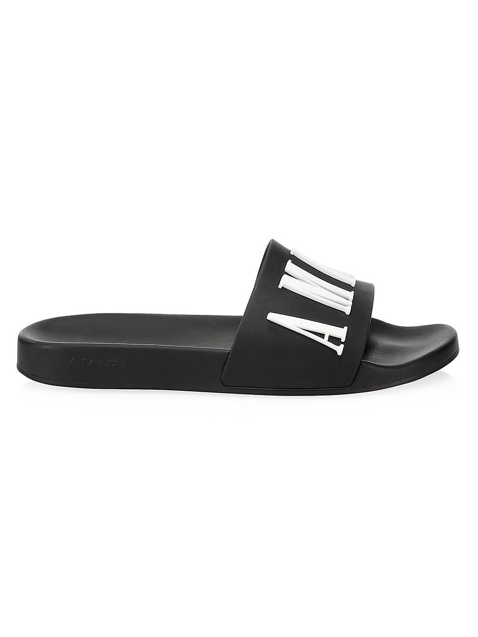 Mens Logo Pool Slides - Black - Size 7 Sandals Product Image