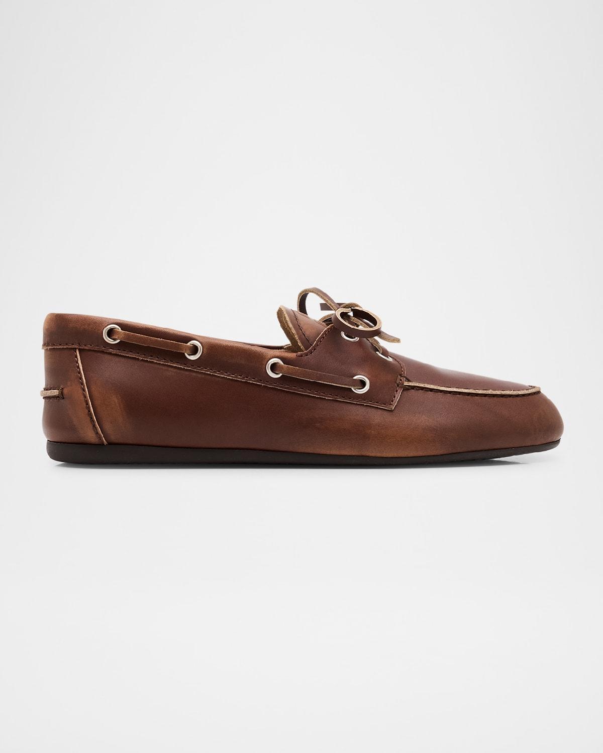 Leather Lace-Up Moccasins product image