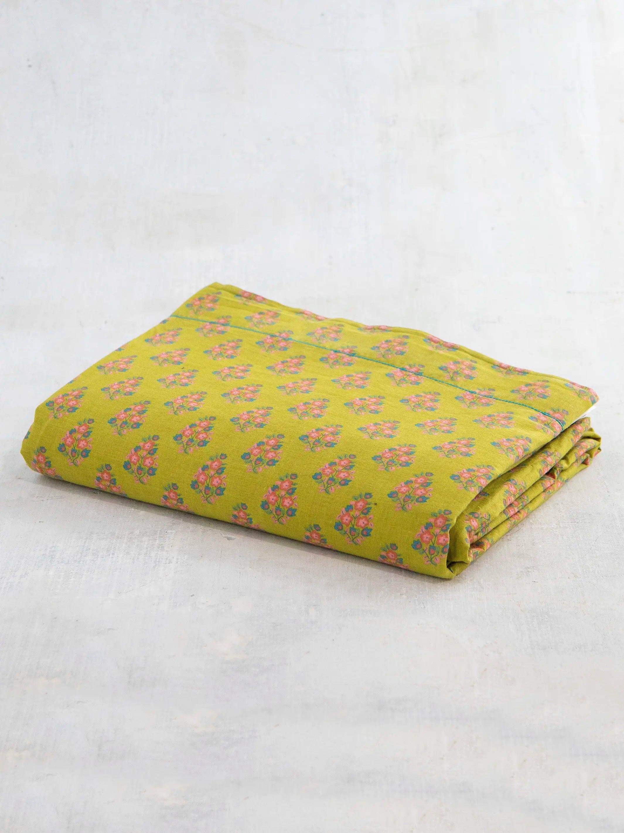 Mix & Match Soft Cotton Flat Sheet - Green Maia Product Image