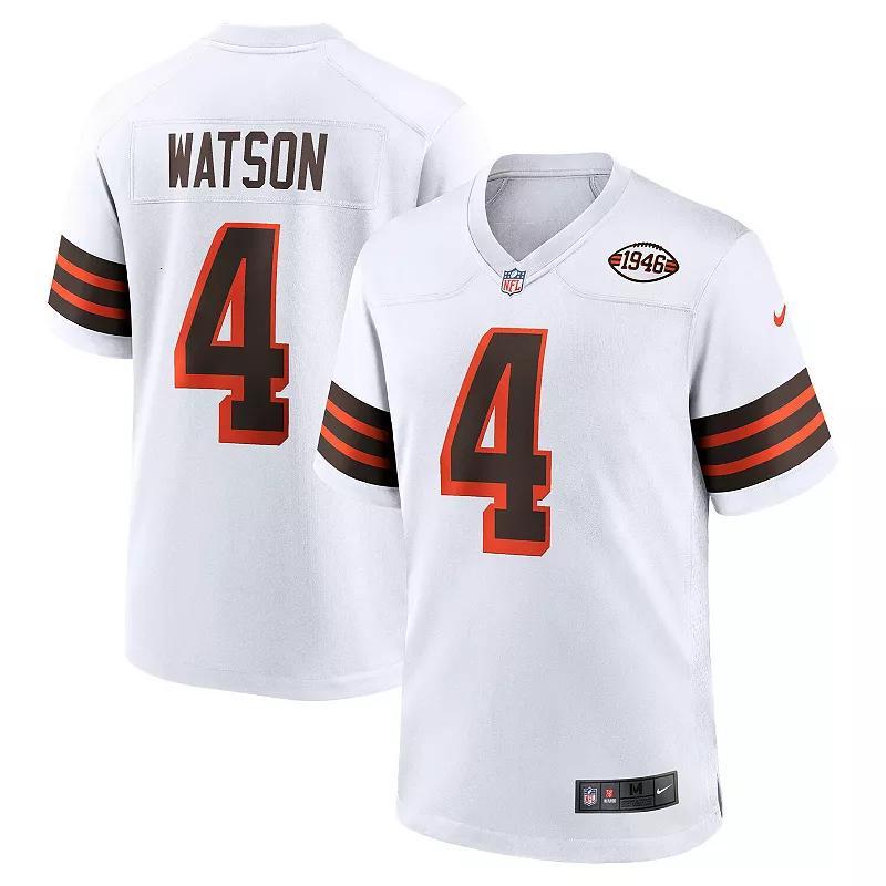 Mens Nike Deshaun Watson White Cleveland Browns Alternate Game Jersey Product Image