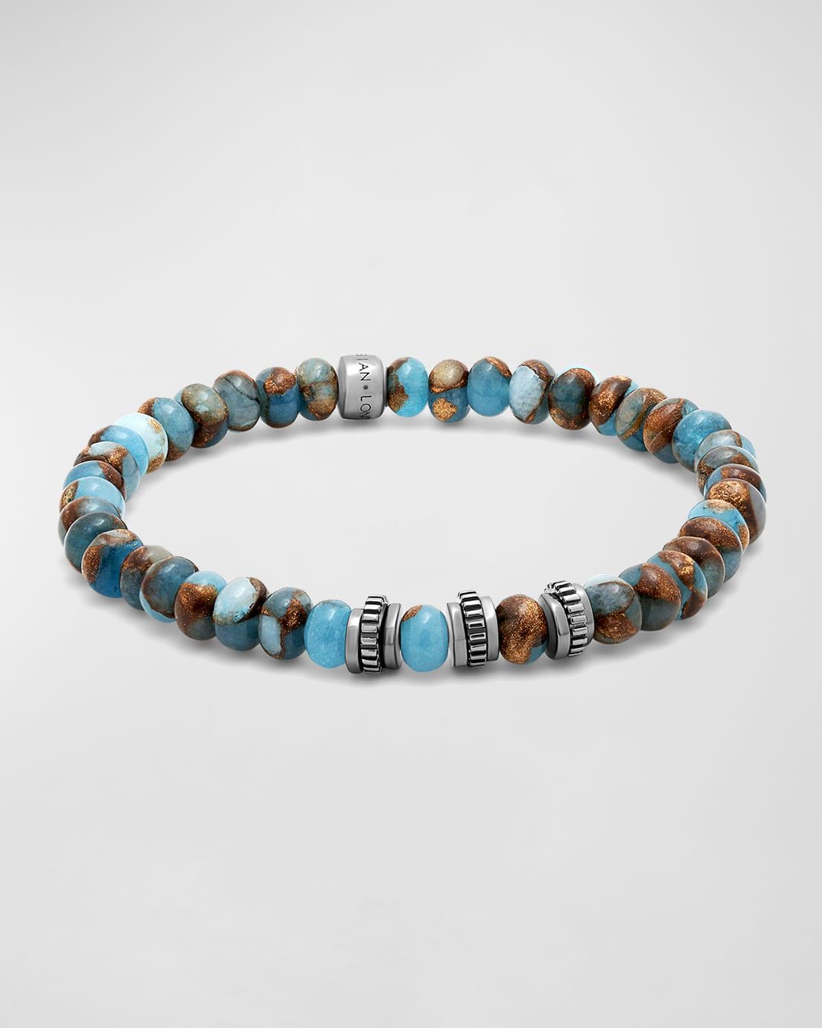 Mens Nepal Bead Stretch Bracelet Product Image