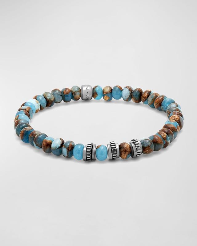 Mens Nepal Bead Stretch Bracelet Product Image