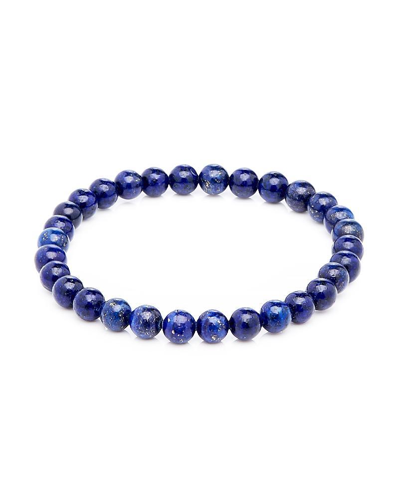 Men's Lapis Lazuli Beaded Stretch Bracelet Product Image