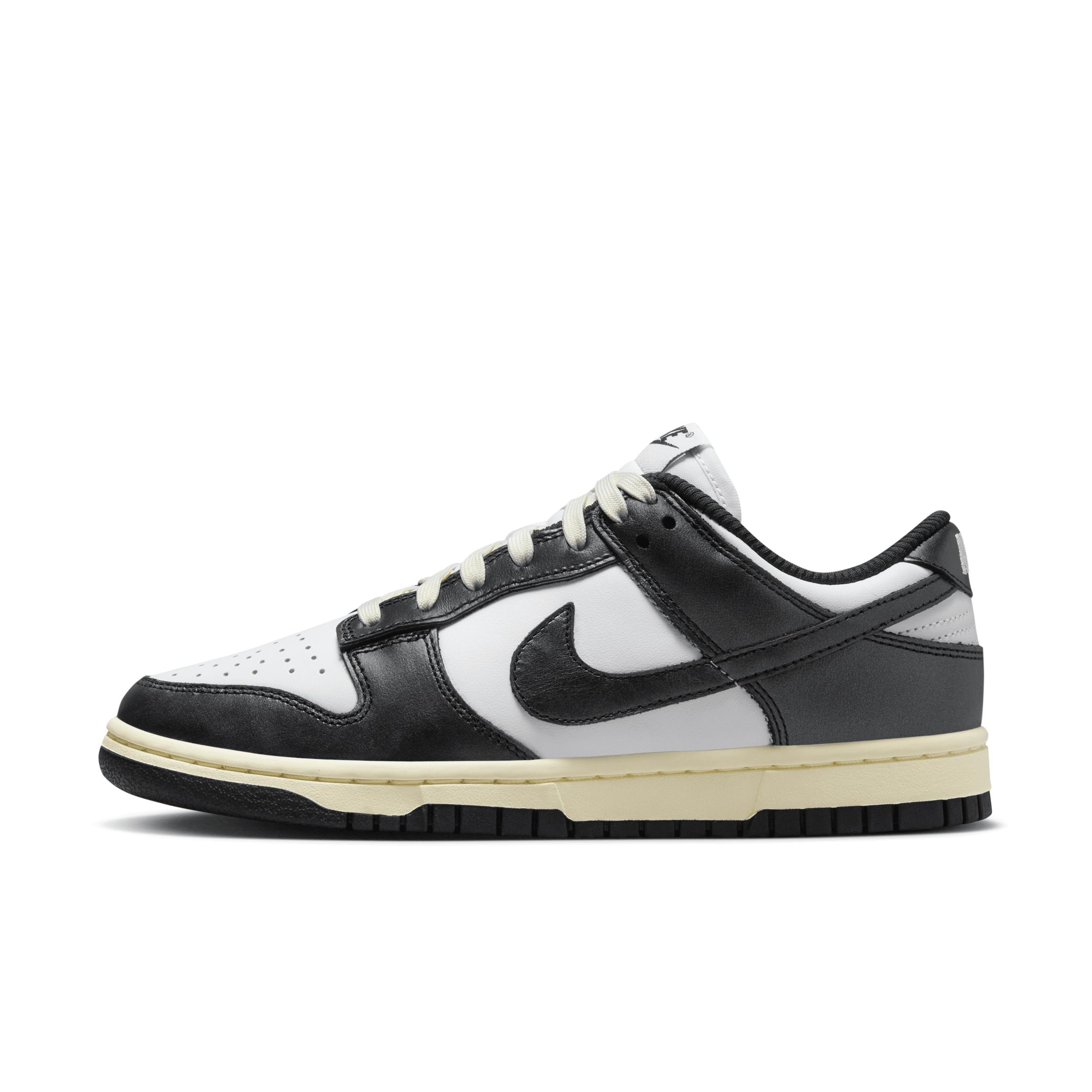 Nike Womens Dunk Low Premium - Basketball Shoes Black/White Product Image