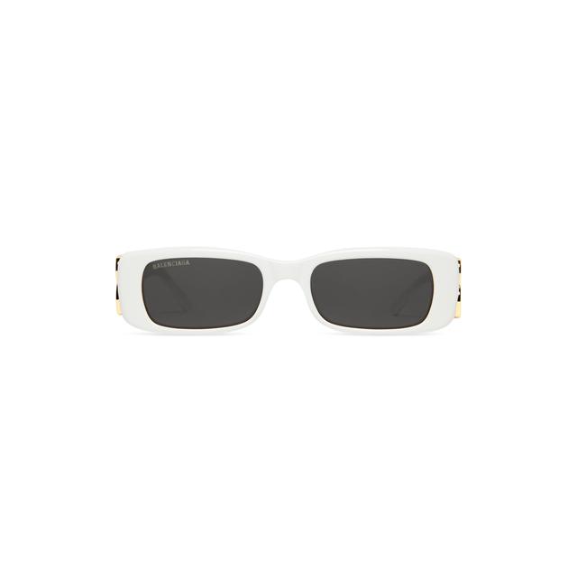 Women's Dynasty Rectangle Sunglasses in White Product Image