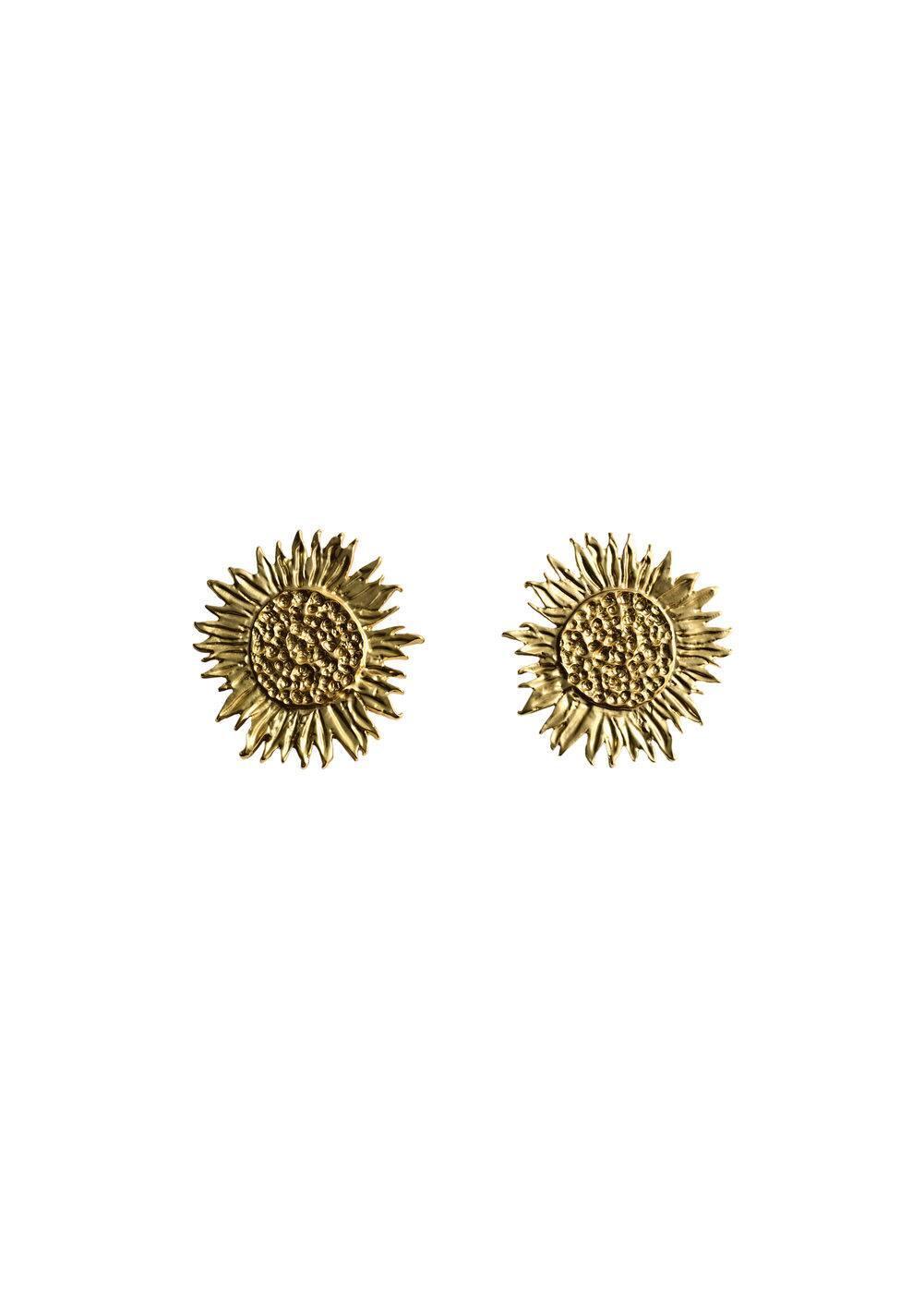 MANGO - Maxi flower earrings - One size - Women Product Image