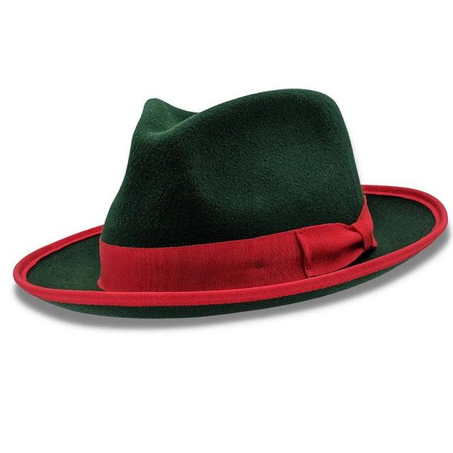 Hunter Green 2 ½" Wide Brim Wool Felt Hat Product Image