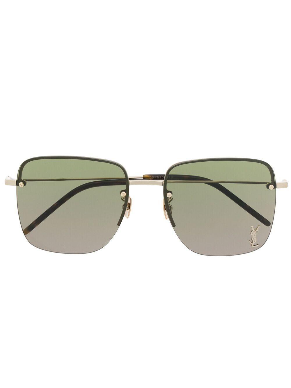 SAINT LAURENT Square-frame Sunglasses In Gold Product Image