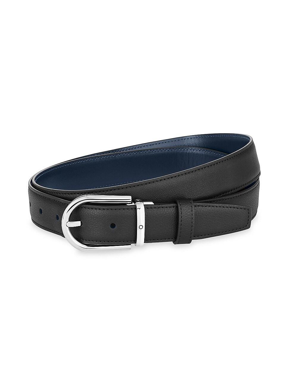 Montblanc Reversible Horseshoe Buckle Leather Belt Product Image