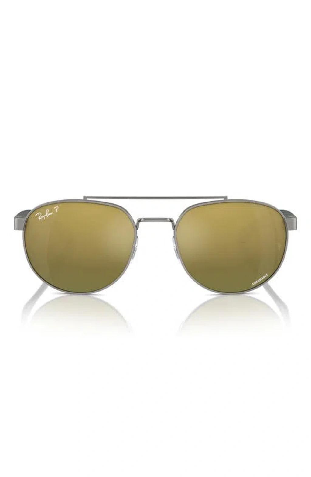 RAY BAN 56mm Polarized Irregular Sunglasses In Gunmetal Product Image