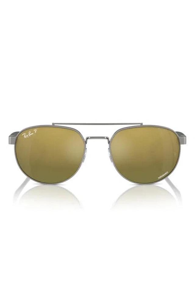 RAY BAN 56mm Polarized Irregular Sunglasses In Gunmetal Product Image