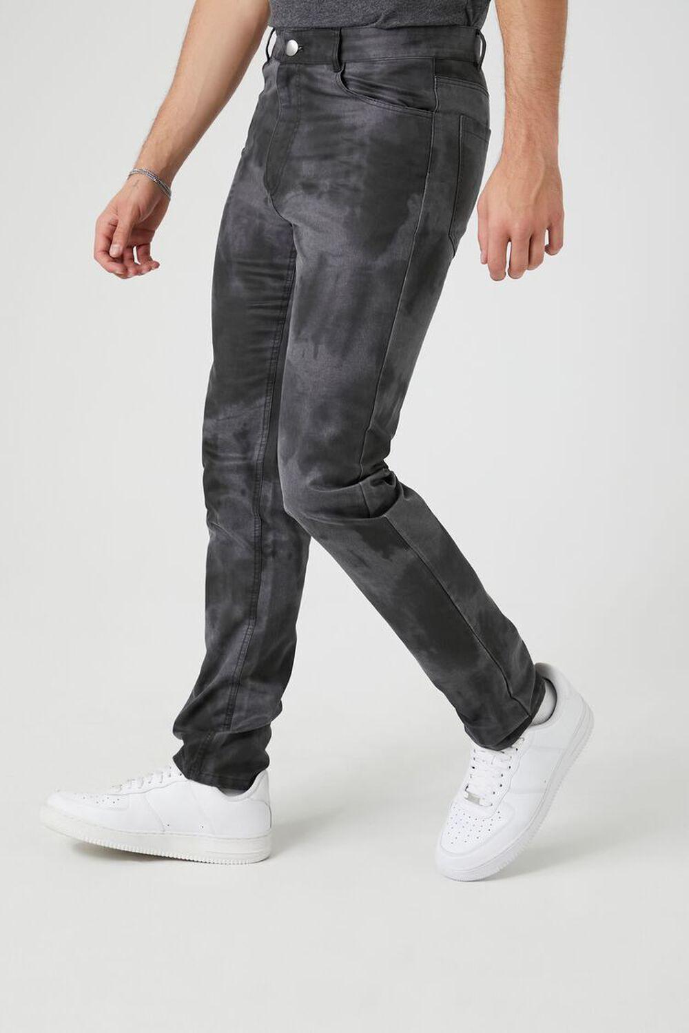 Slim-Fit Twill Tie Dye Pants | Forever 21 Product Image