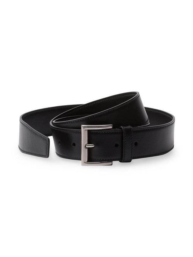 Metal Buckle Calf Leather Belt Product Image