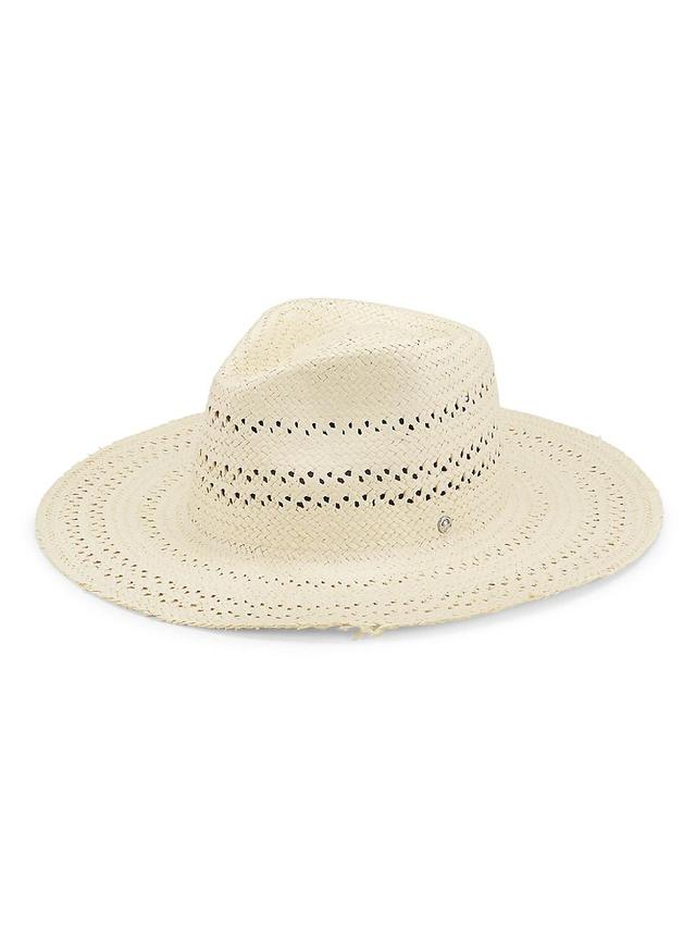 Womens Elle Perforated Straw Fedora Product Image