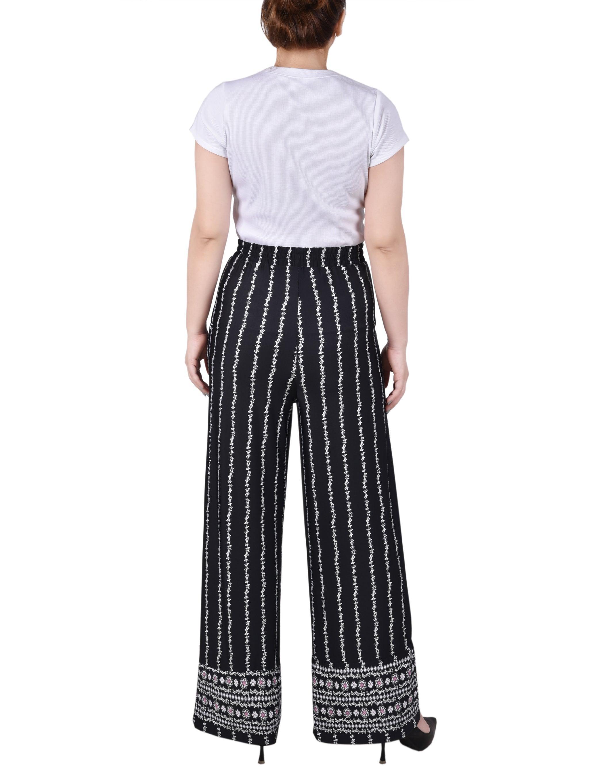 Wide Leg Pull On Pant - Petite Product Image