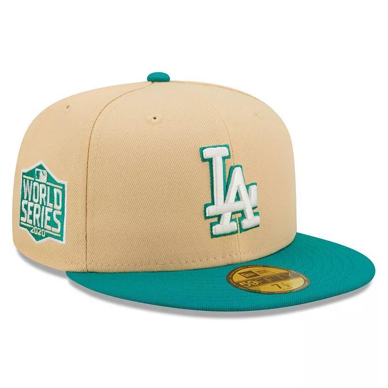 Mens New Era Natural Los Angeles Dodgers Mango Forest 59FIFTY fitted hat - Natural Product Image