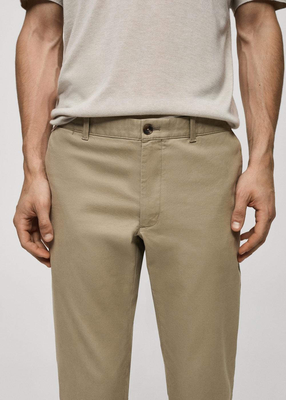 MANGO MAN - Slim fit serge chino trousers khakiMen Product Image