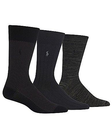 Polo Ralph Lauren Mens 3-Pk. Supersoft Birdseye Dress Socks Product Image