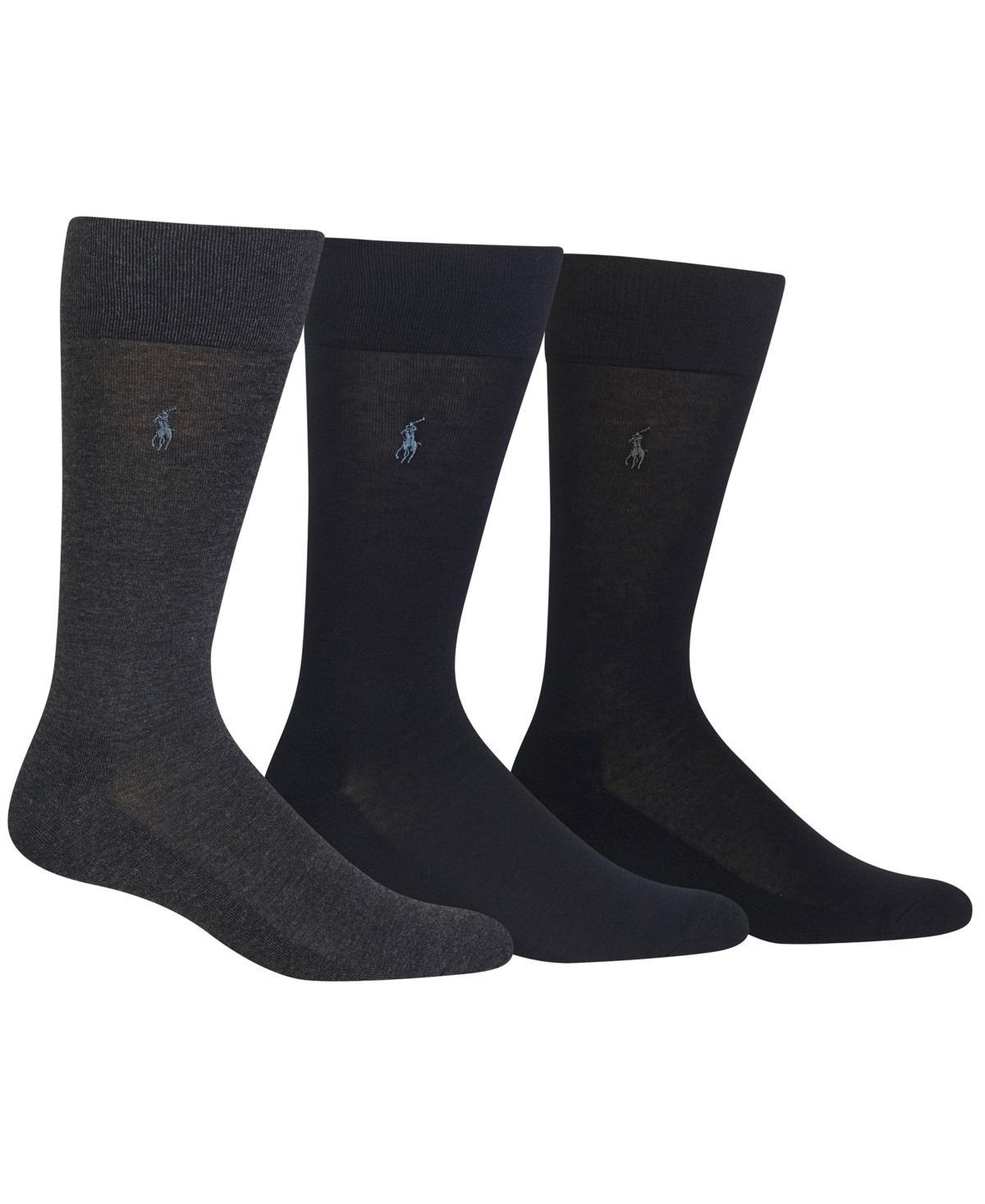 Polo Ralph Lauren 3 Pack Dress Mens Socks - Grey/Black Product Image