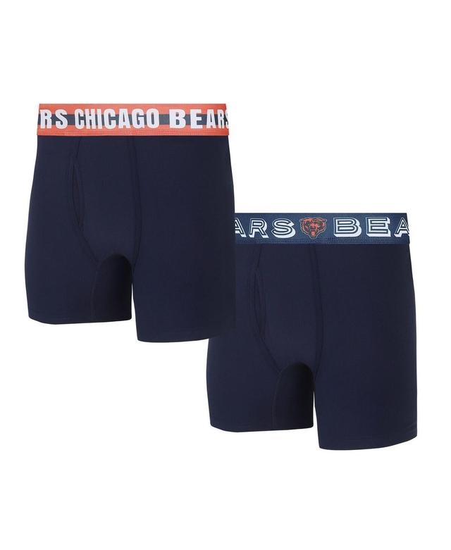 Mens Concepts Sport Chicago Bears Gauge Knit Boxer Brief Two-Pack Blue Product Image