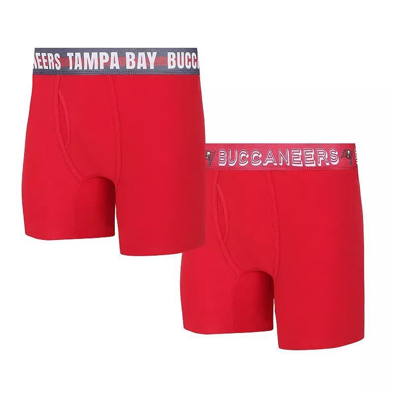 Mens Concepts Sport Tampa Bay Buccaneers Gauge Knit Boxer Brief Two-Pack Product Image