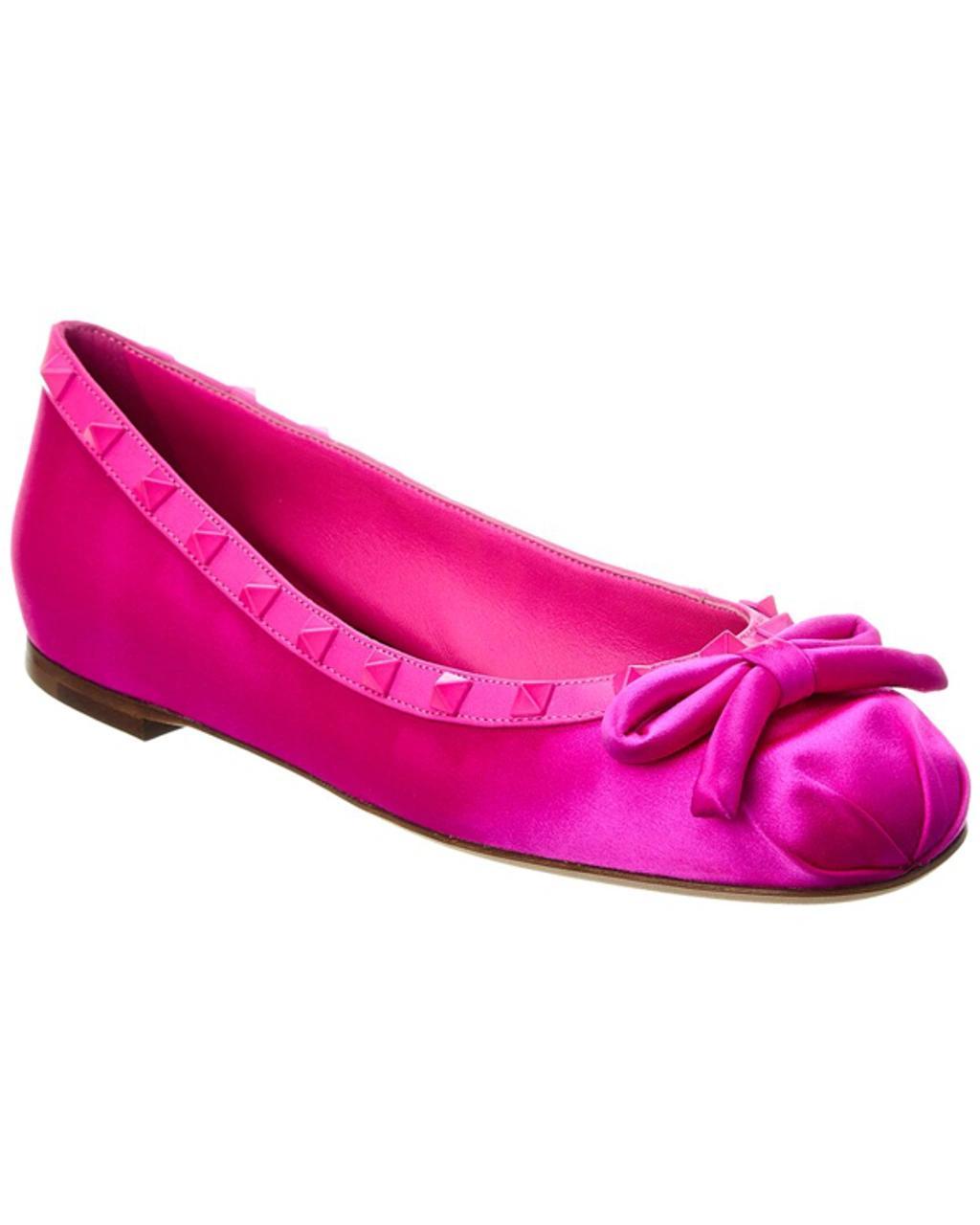 Rockstud Ballet Flats In Pink product image