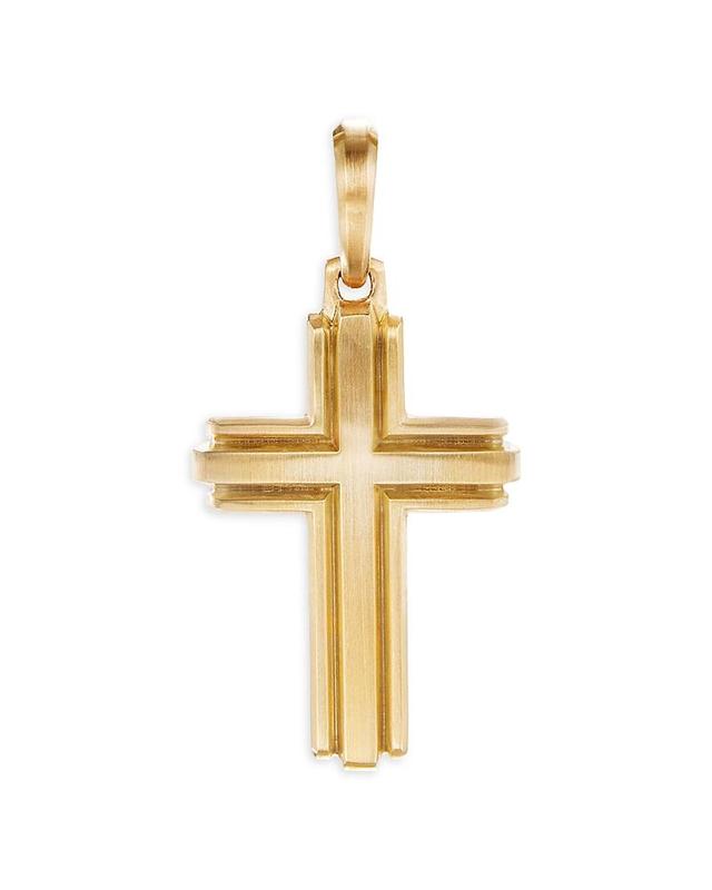 David Yurman Mens Deco Cross Pendant in 18K Yellow Gold, 34mm Product Image