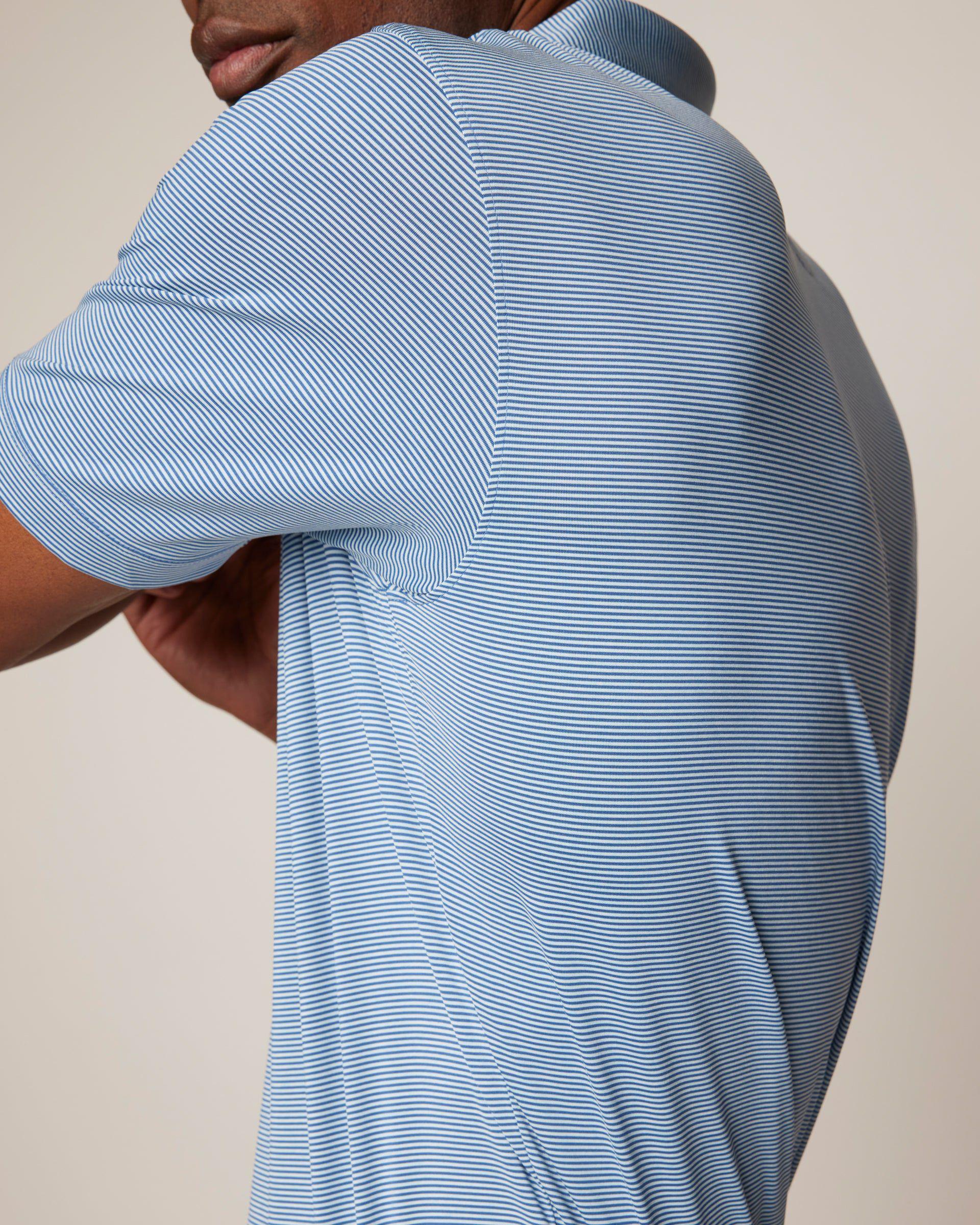 Lyndon Striped Jersey Performance Polo Male Product Image