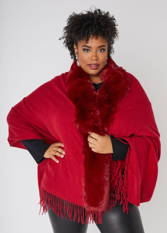 Jessica McClintock Faux Fur Shawl Product Image